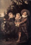HALS, Frans Three Children with a Goat Cart